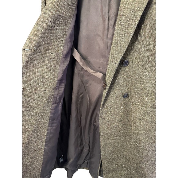 Vintage Womens Lamb Wool Brown Long Pea Coat Made in USA size Small Timeless EUC - Picture 9 of 10